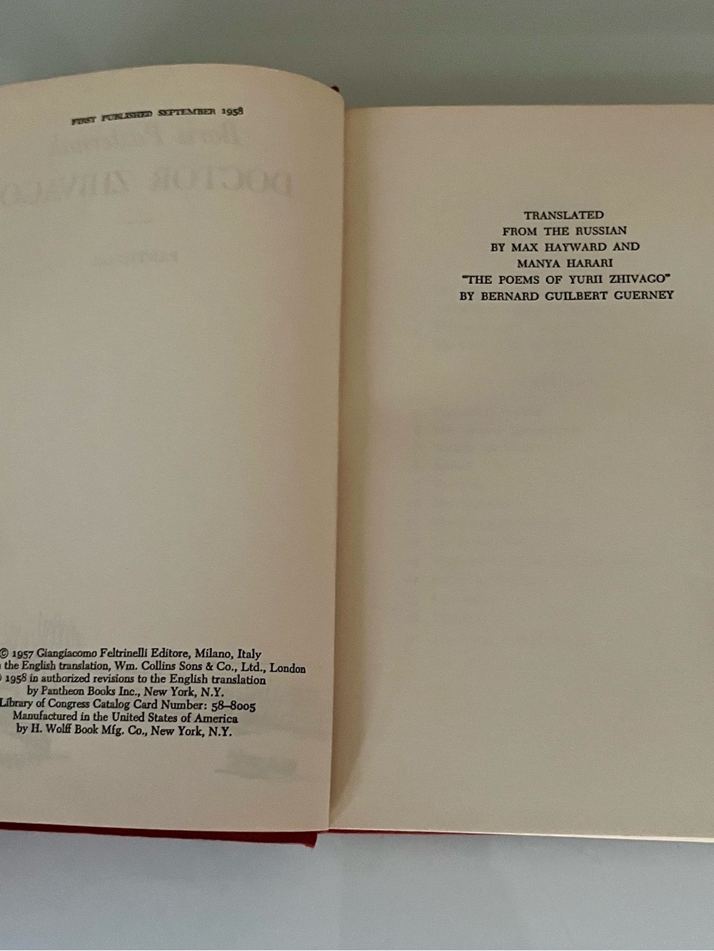 First Edition ‘Doctor Zhivago’ 1958 - Picture 4 of 7